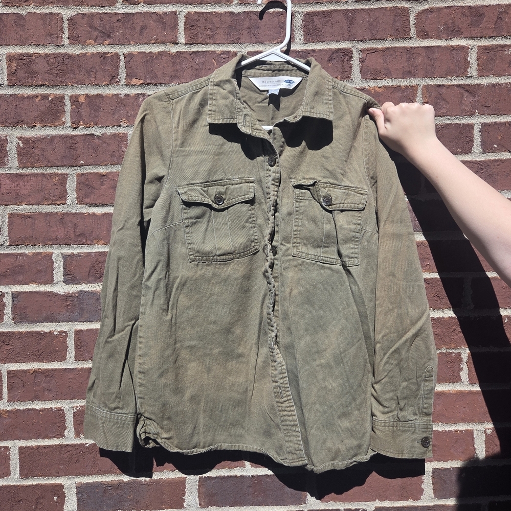 Old Navy Classic | Olive Green Button-Down Shirt EUC